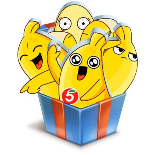 Стикеры ВК от Пятёрочки - Бананос