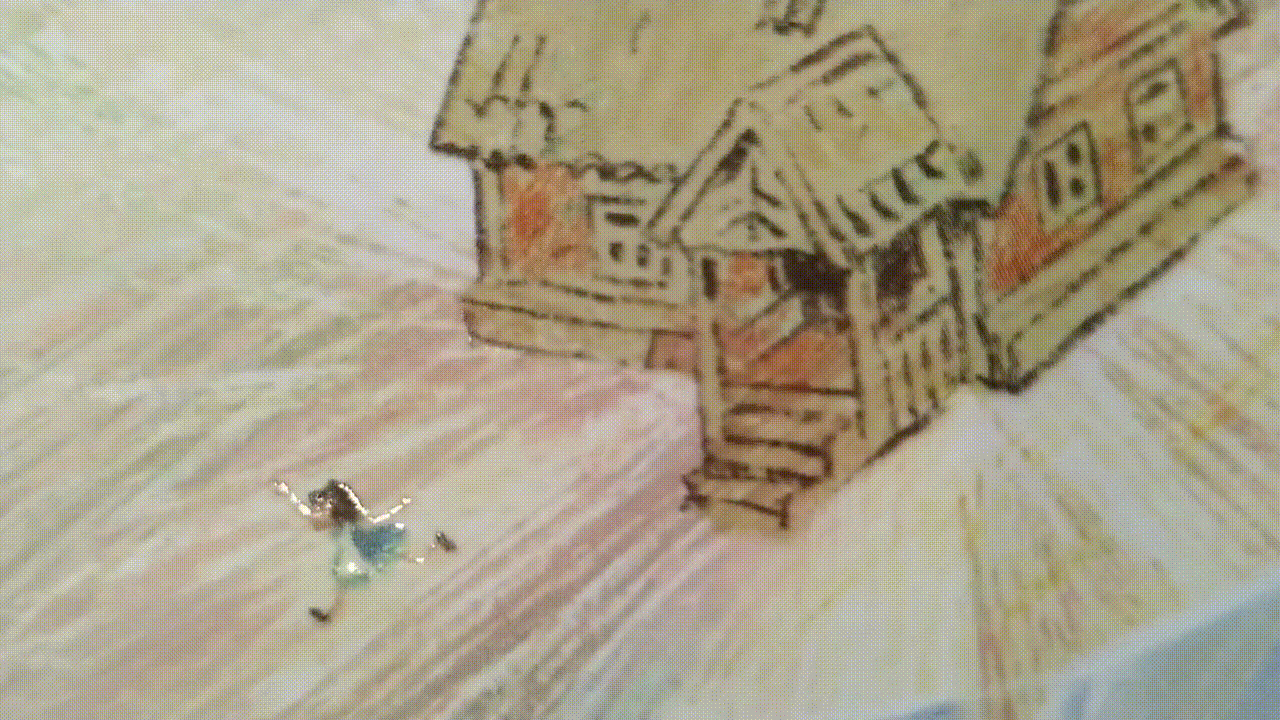 Девочка и дом явно выделяются