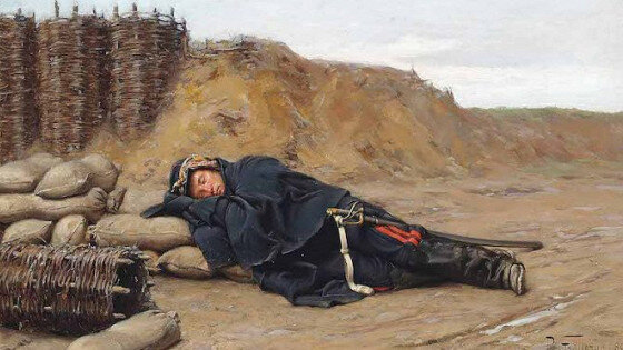 Это, конечно, не Наполеон, но условия сна схожи (источник изображения -https://weekend.rambler.ru/read/42778729-pochemu-soldaty-napoleona-spali-na-krovati-vdvoem/)