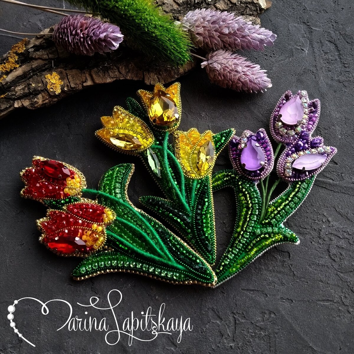 ЛЮПИН из БИСЕРА - мастер класс, урок 1/2 | French beaded flowers, Beaded flowers, Flowers