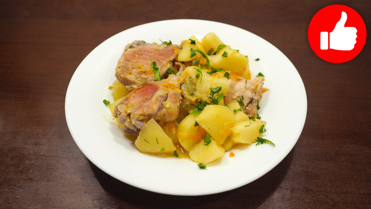 картошка с курицей в мультиварке на обед или ужин