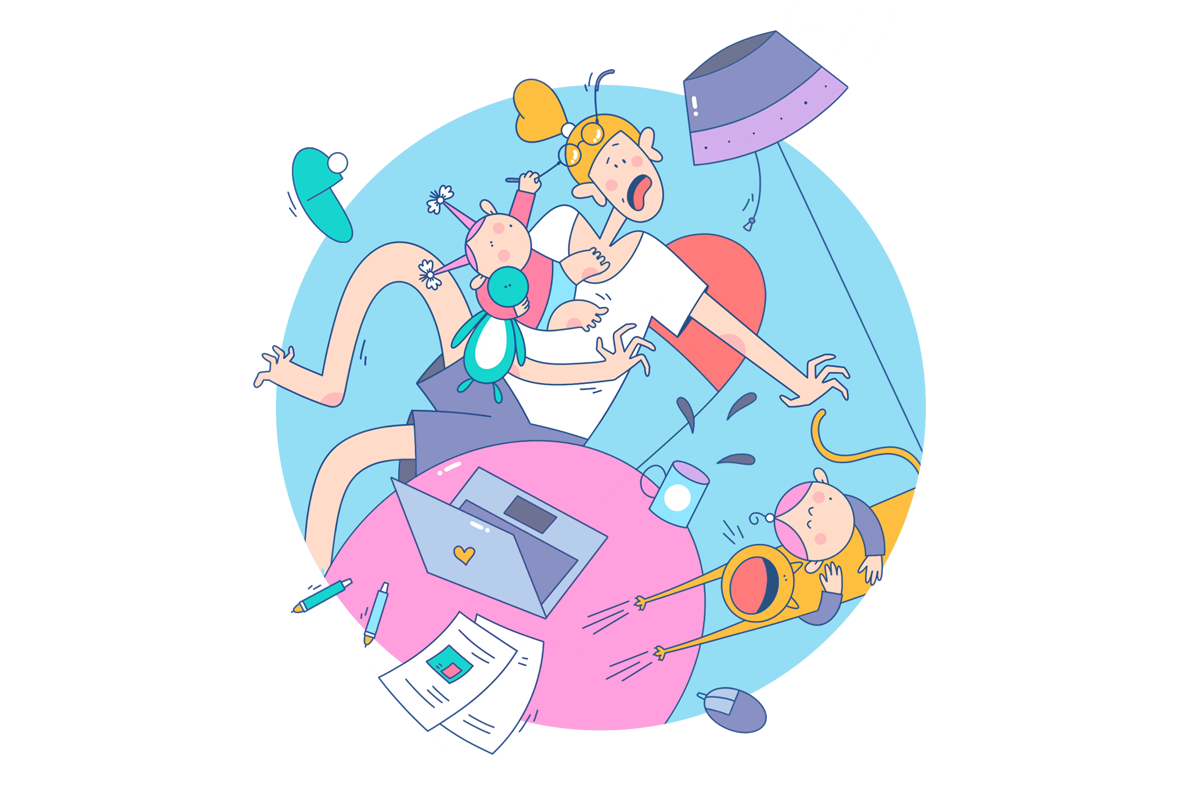 Уютный домашний офис молодой мамы