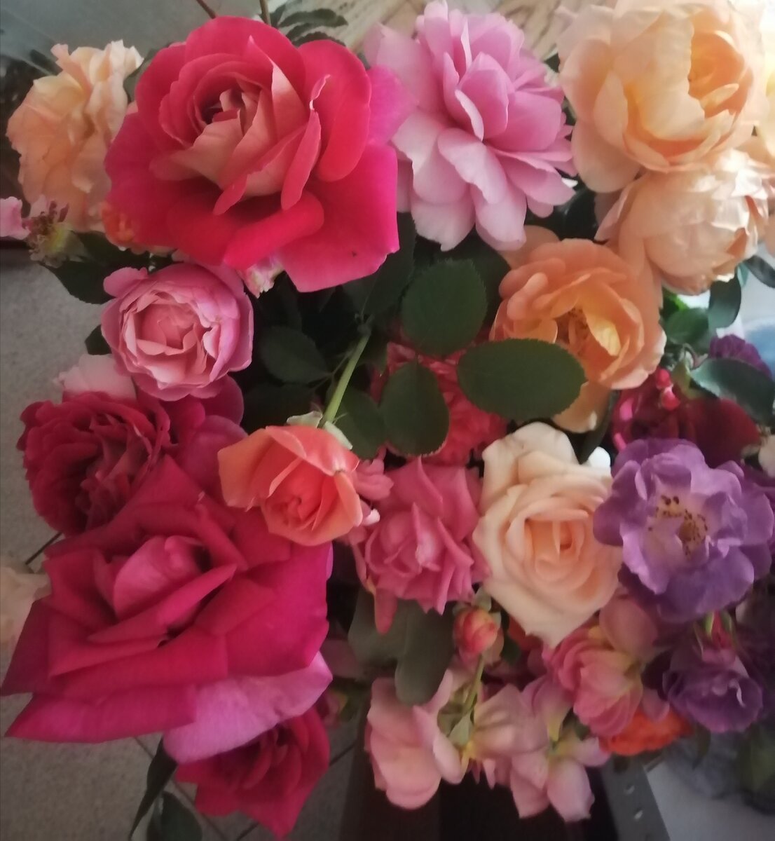 Букет моих роз. Фото автора. 