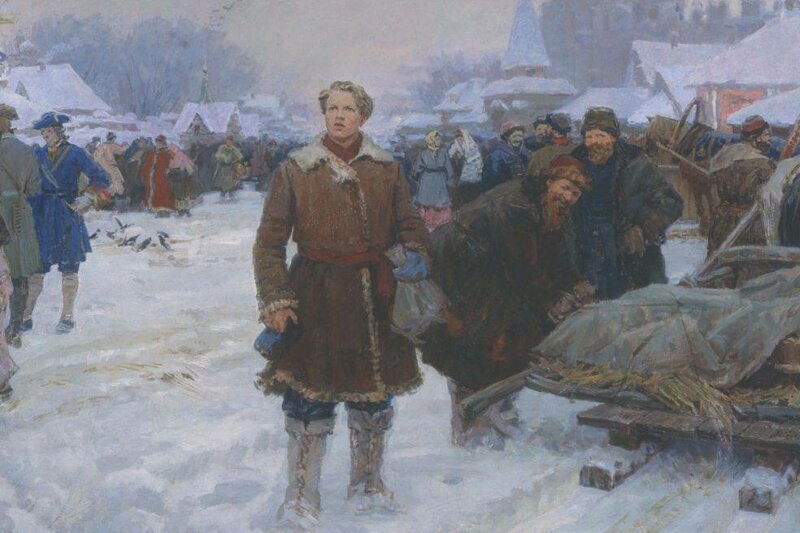 Ломоносов идет в Москву. Источник Яндекс.Картинки