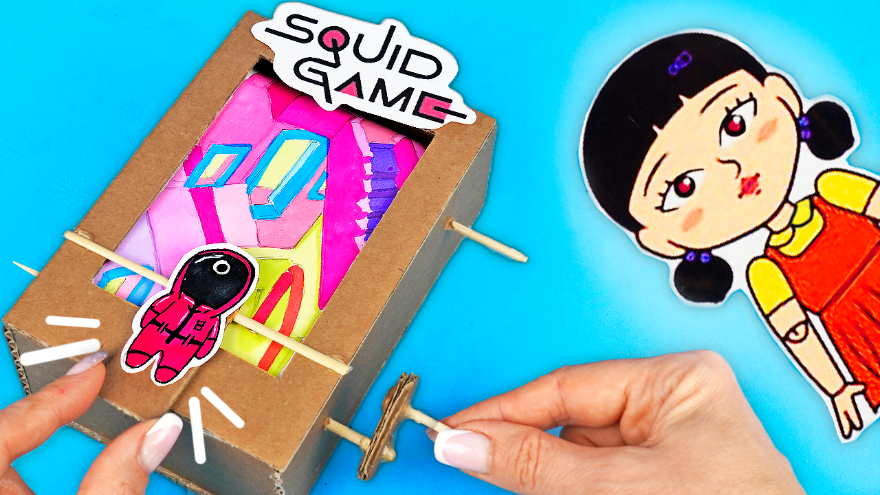 Как сделать Игру в Кальмара из картона Diy squid game