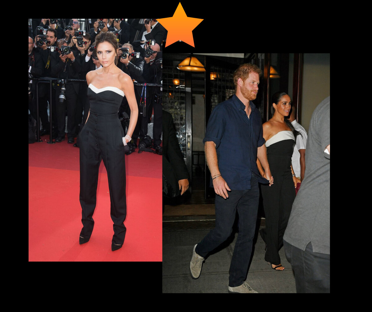 Виктория Бэкхем в 2016 и в понедельник Маркл