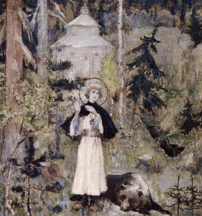 М. Нестеров, Юность Сергия Радонежского, эскиз, 1891 г.