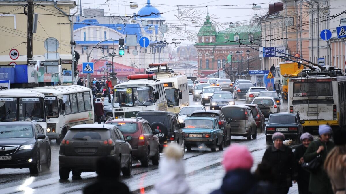    Одна из улиц города Томск© РИА Новости / Евгений Епанчинцев