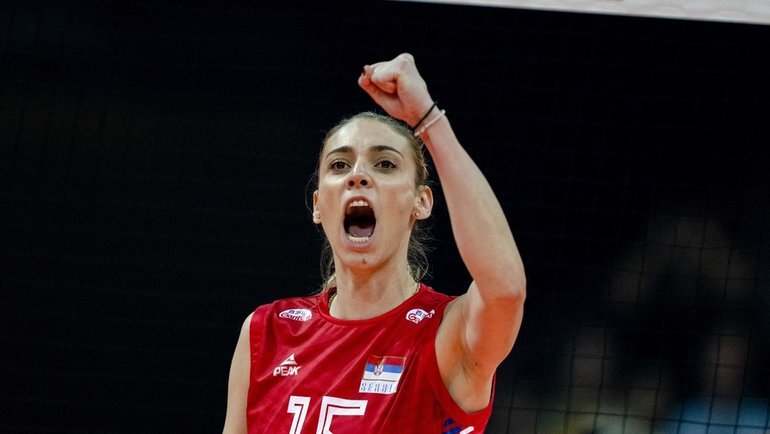    Волейболистка сборной Сербии Йована Стеванович.