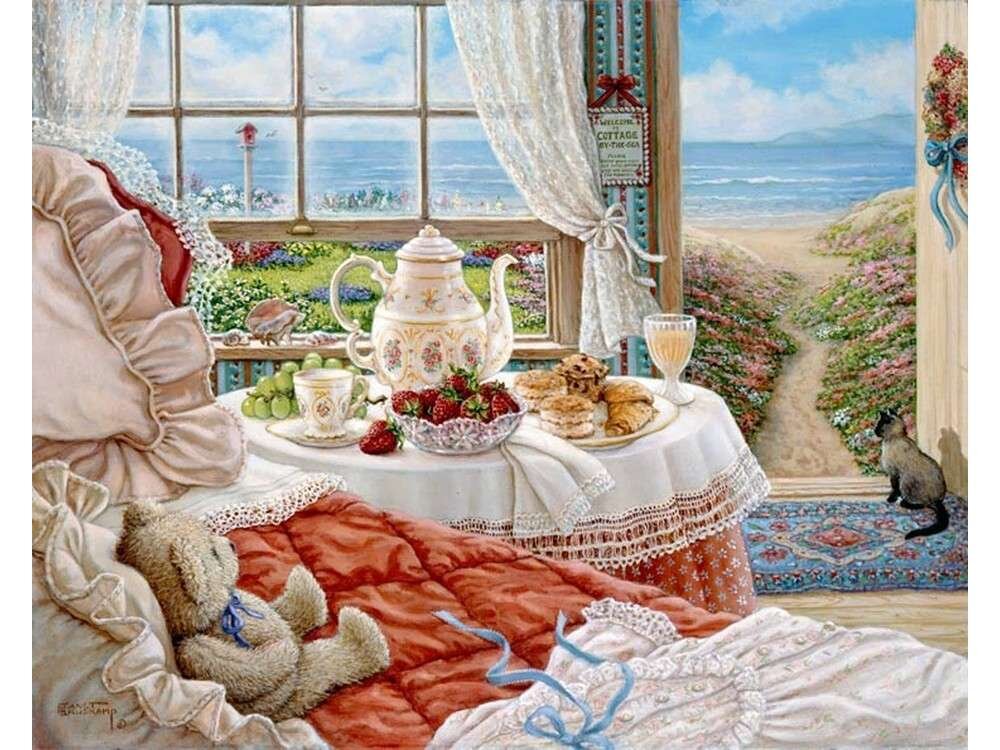 Художник Джанет Крускамп "Дневное чаептие"
