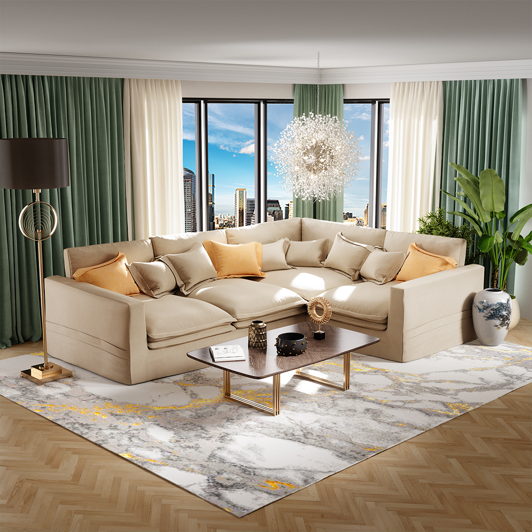 Пример интерьера от Lifestyle Unico. Пример модульного дивана TORINO