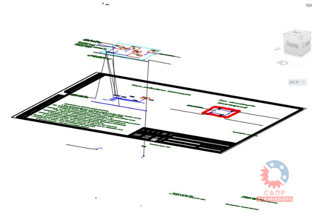 "Разнесенные" по оси Z объекты в чертеже AutoCAD