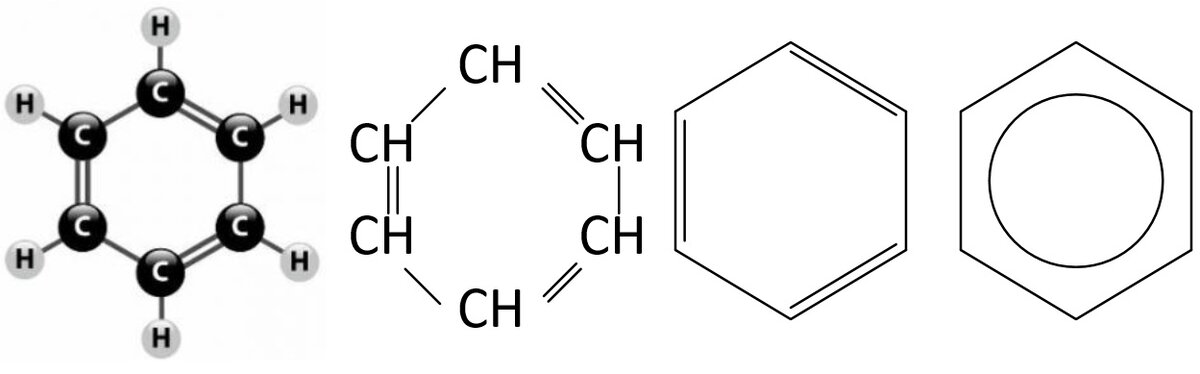 Структурные формулы бензола