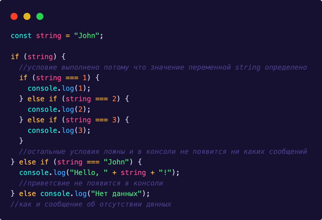 Конструкция If else в JavaScript | PurpleSchool | Дзен