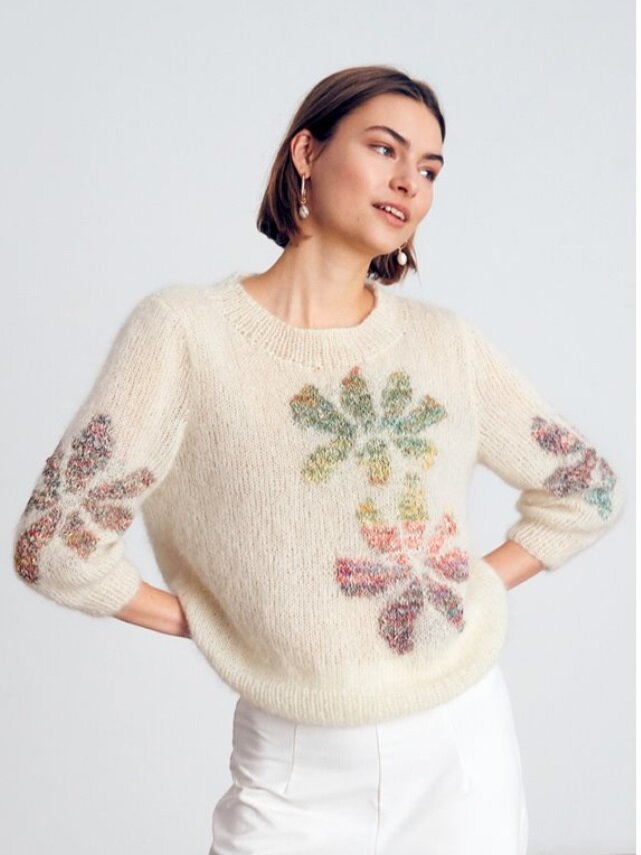 Мохеровый пуловер