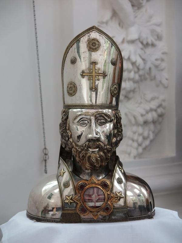 Реликварий в виде головы св. Киприана. Корнелимюнстер, Германия