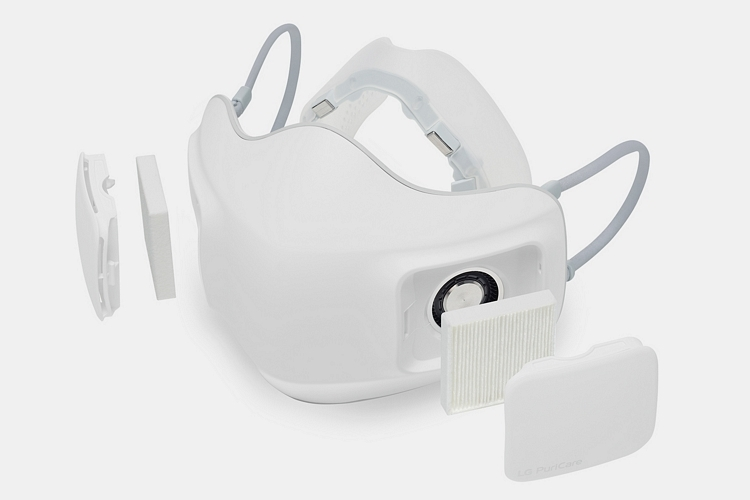 Носимый очиститель воздуха LG PuriCare помещает фильтры, датчики и вентиляторы в маску для лица, чтобы вам было легче дышать