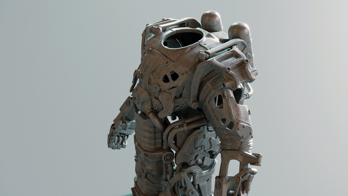 Power Armor, Frame - Fallout 4 Fan Art. Part 1. Модель рамы силовой брони.  | Alaf 3D Art | Дзен