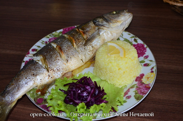 Сибас запечённый с розмарином и лимоном - рецепт автора Яна