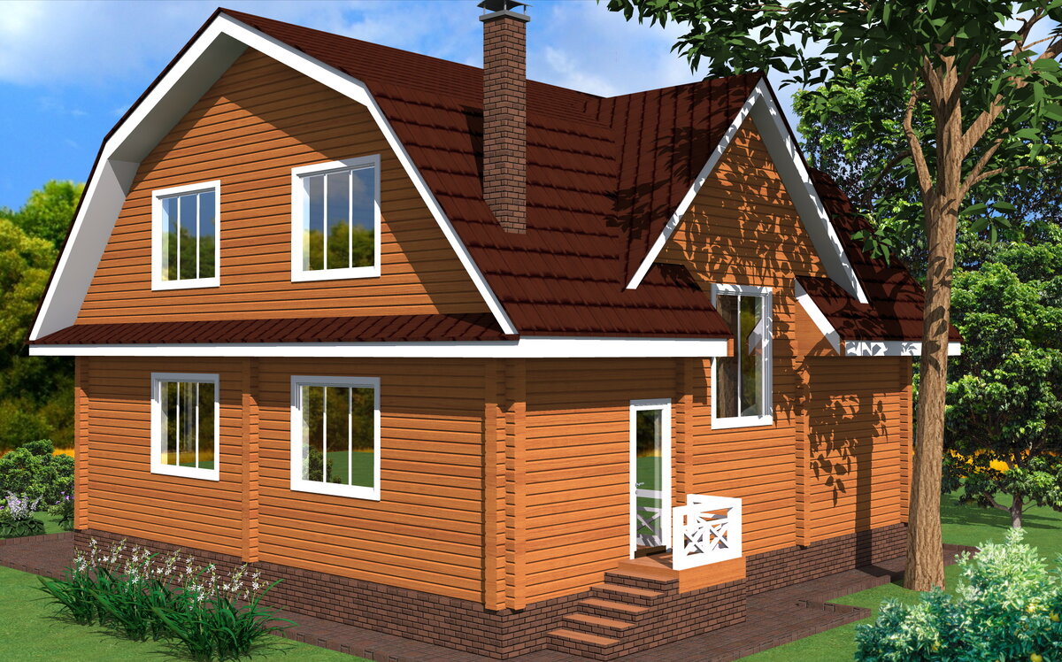 дом с мансардой