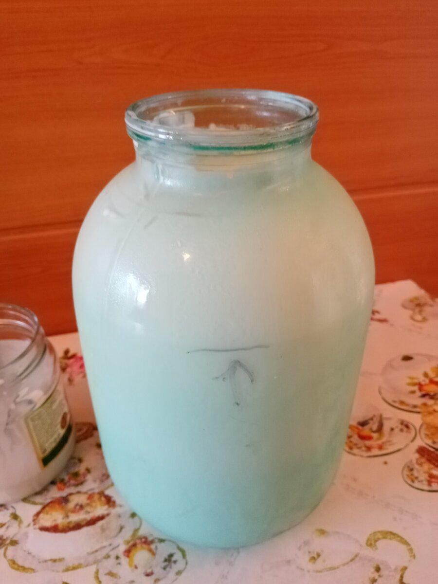 Деревенское молоко  с таким количеством сливок, бывает только весной, когда появляется зеленая трава