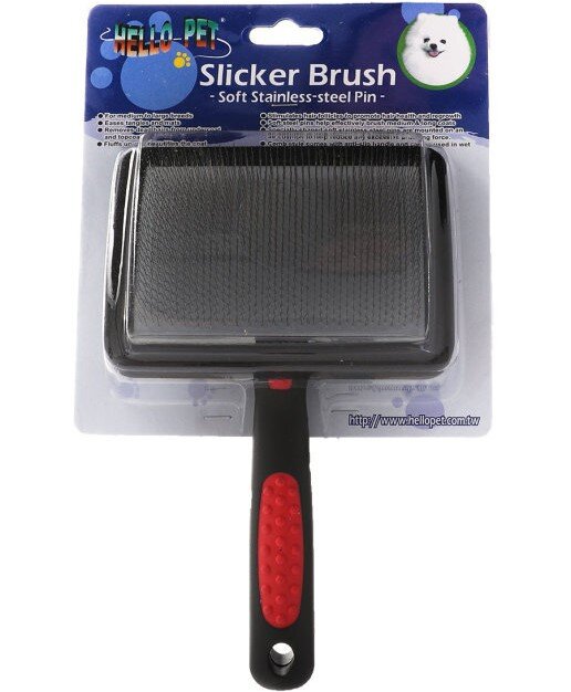 Для нашего кренделька взяли такую пуходерку, после щупанья разных фирм эта показалась достаточно мягкой и не царапающей. И подшерсток удаляет, и остевой волос прочесывает. Остается ждать линьки и пробовать устройство в главном бою. Артикул: 7535548