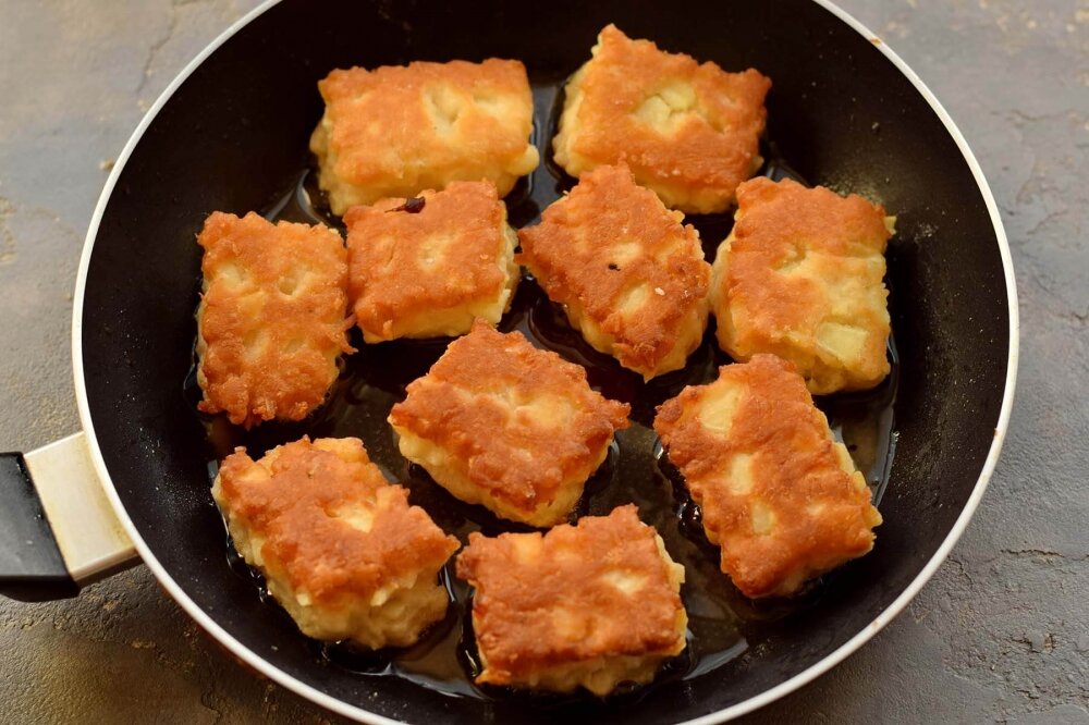 Творожные квадратики с яблоками