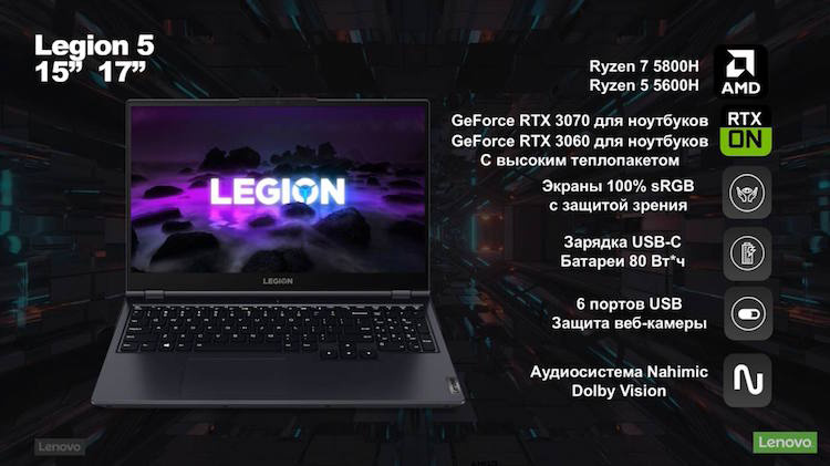 Игровой ноутбук  Lenovo Legion 5 17ACH6H