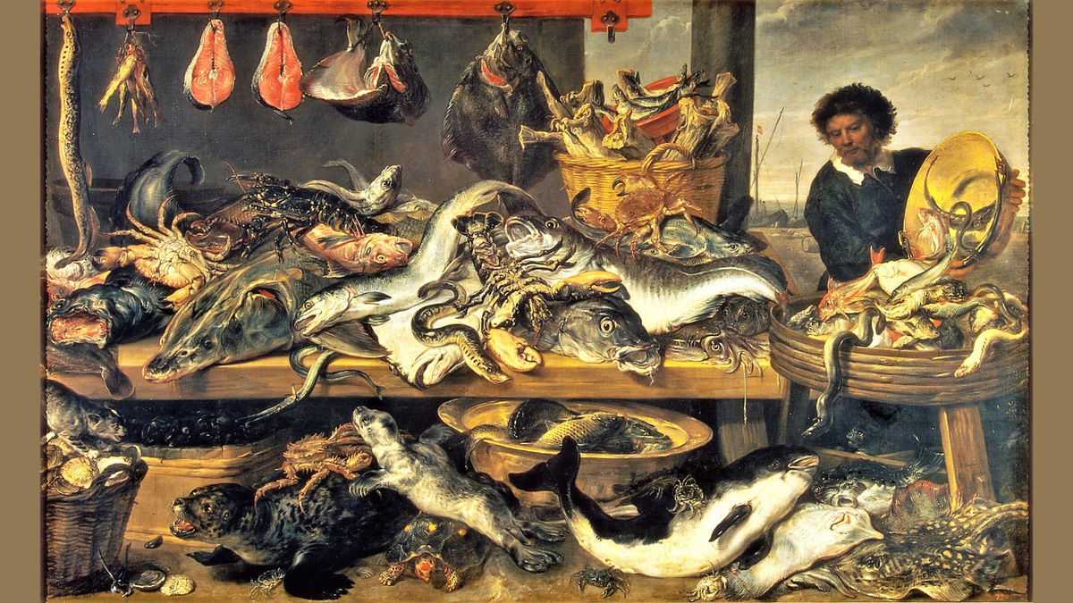 Франс Снейдерс, «Рыбная лавка». Фландрия, 1620-е годы. © Эрмитаж, Санкт-Петербург