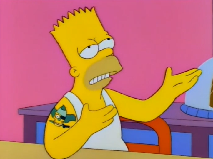 Барт из будущего с татуировкой Красти //Симпсоны (The Simpsons), s06e19 © 20th Century Fox Film Corporation