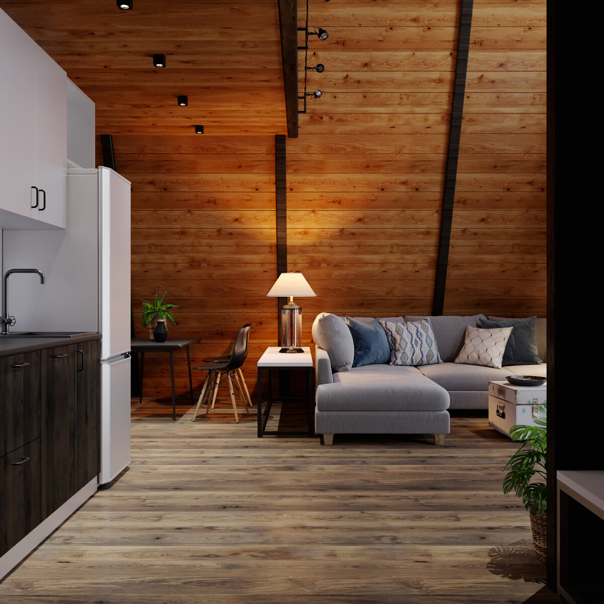 Гостиная в A-Frame