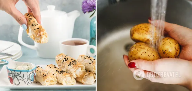 Как приготовить трубочки из лаваша и картофеля