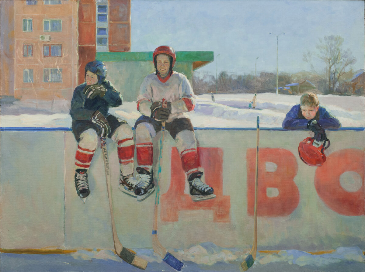 "Будущие олимпийцы" (художник - Дарья Киселева), 1 вариант, но который был закончен позднее