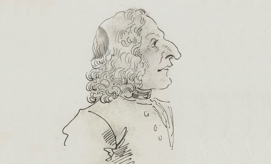 Карикатура Пьера Леоне Гецци. 1723 год.