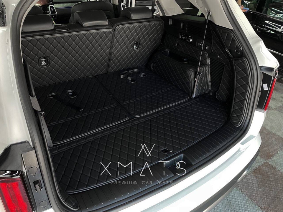Коврики из экокожи в багажник для KIA Sorento MQ4.