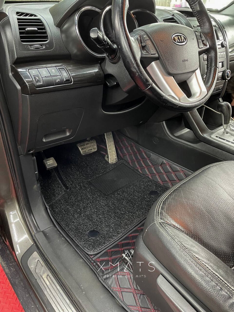3D коврики из экокожи на KIA Sorento XM