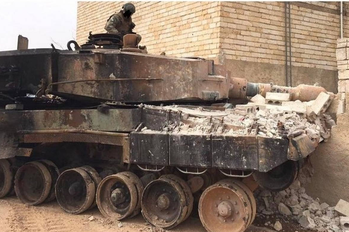 Сгоревший в Сирии Leopard 2A4