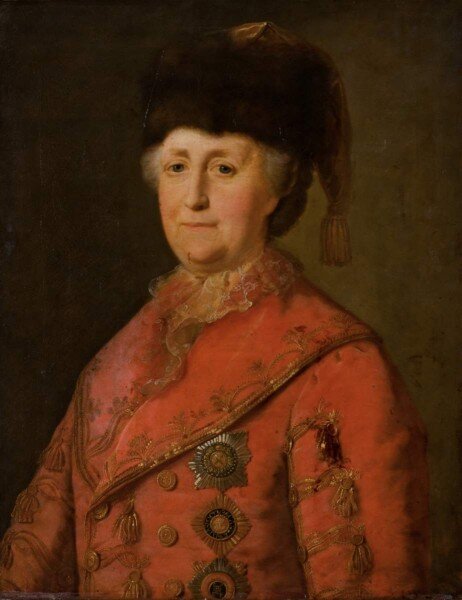 Шибанов М. Портрет Екатерины II в дорожном костюме. 1787 год.т Исочник: https://rusmuseumvrm.ru
