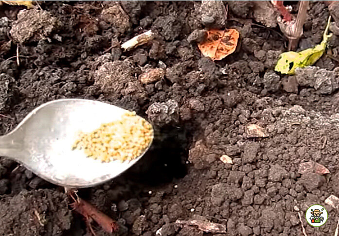 Засыпаем в отверстия