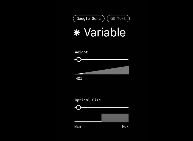 Максимально уменьшили толщину текста и оптический размер (произошёл переход с шрифта GS Text на Google Sans), получили "новый" визуальный элемент - звёздочку с более узким текстом