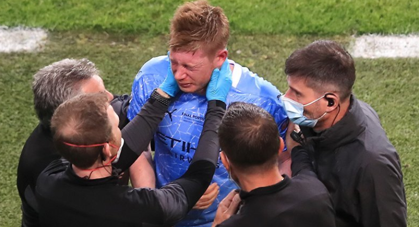 У Де Брюйне диагностирован перелом носа и левой глазницы.