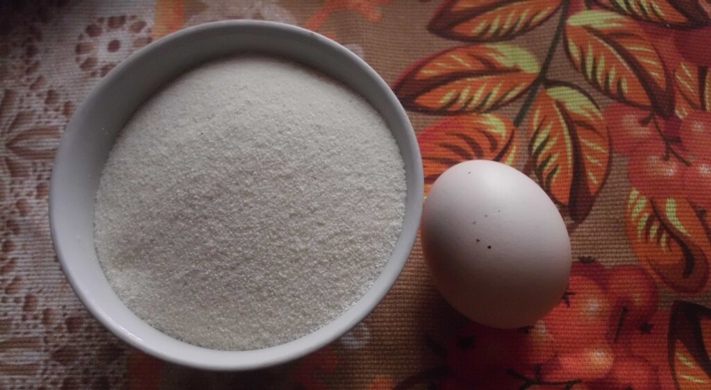 Манка и сырое яйцо. Мое личное фото