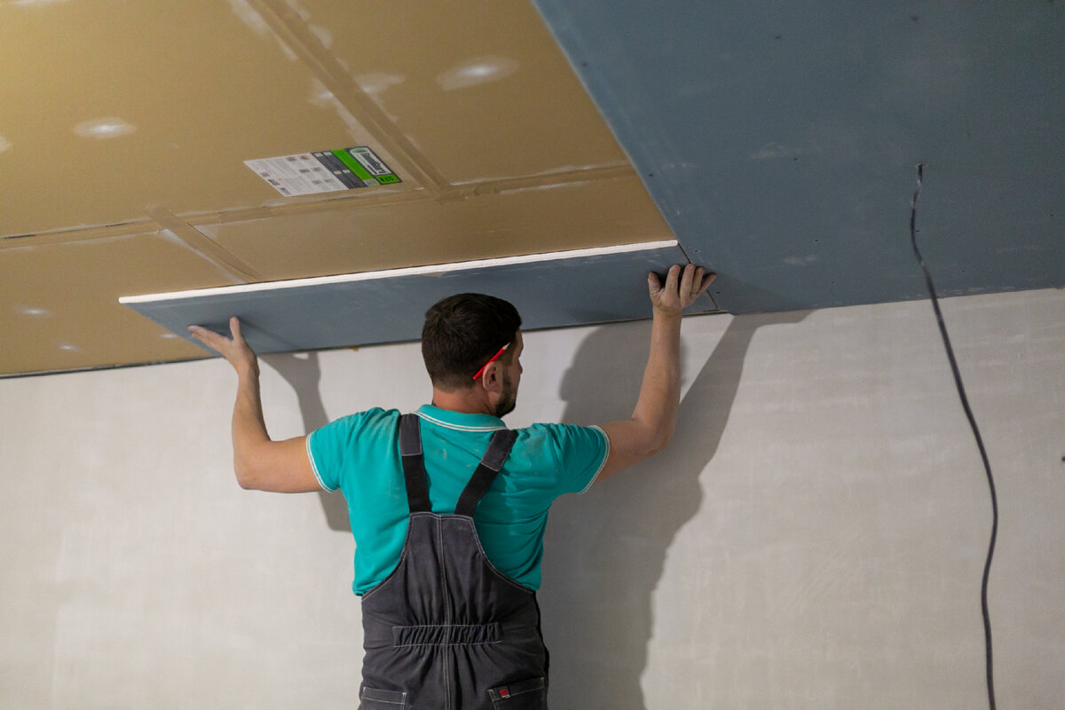 Монтаж каркасной звукоизоляции потолка под ГКЛ SoundGuard «Стандарт+»