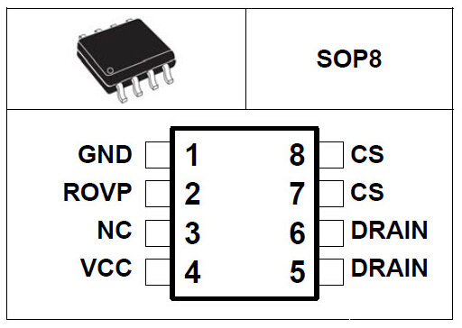 Внешний вид и назначение выводов BP3832A