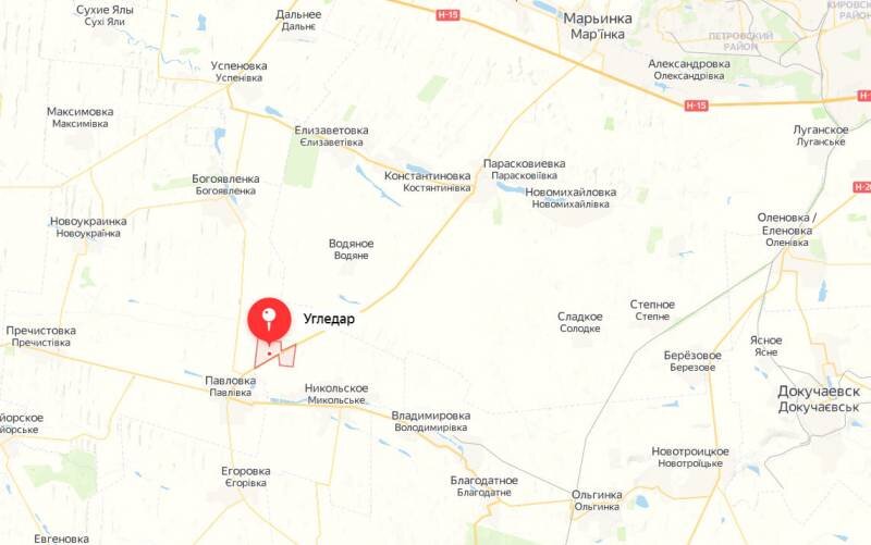 Угледар карта боевая