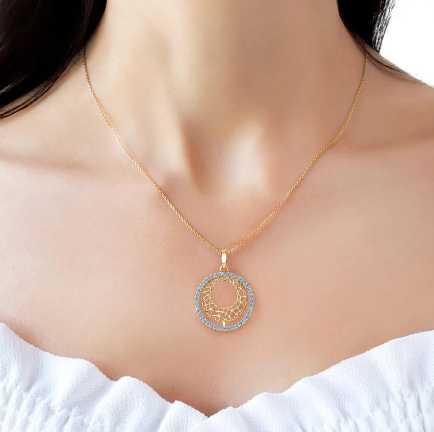 Смотреть на OZON Код товара: 678334654. Подвеска золотая 585 пробы.