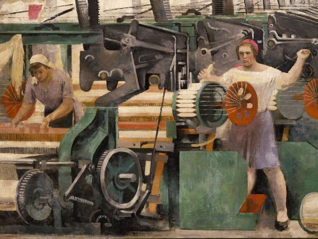 А.Самохвалов. Ткацкий цех.1930