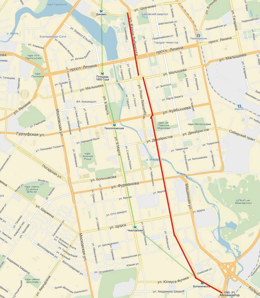 Карла Либкнехта - Белинского (Екатеринбург)