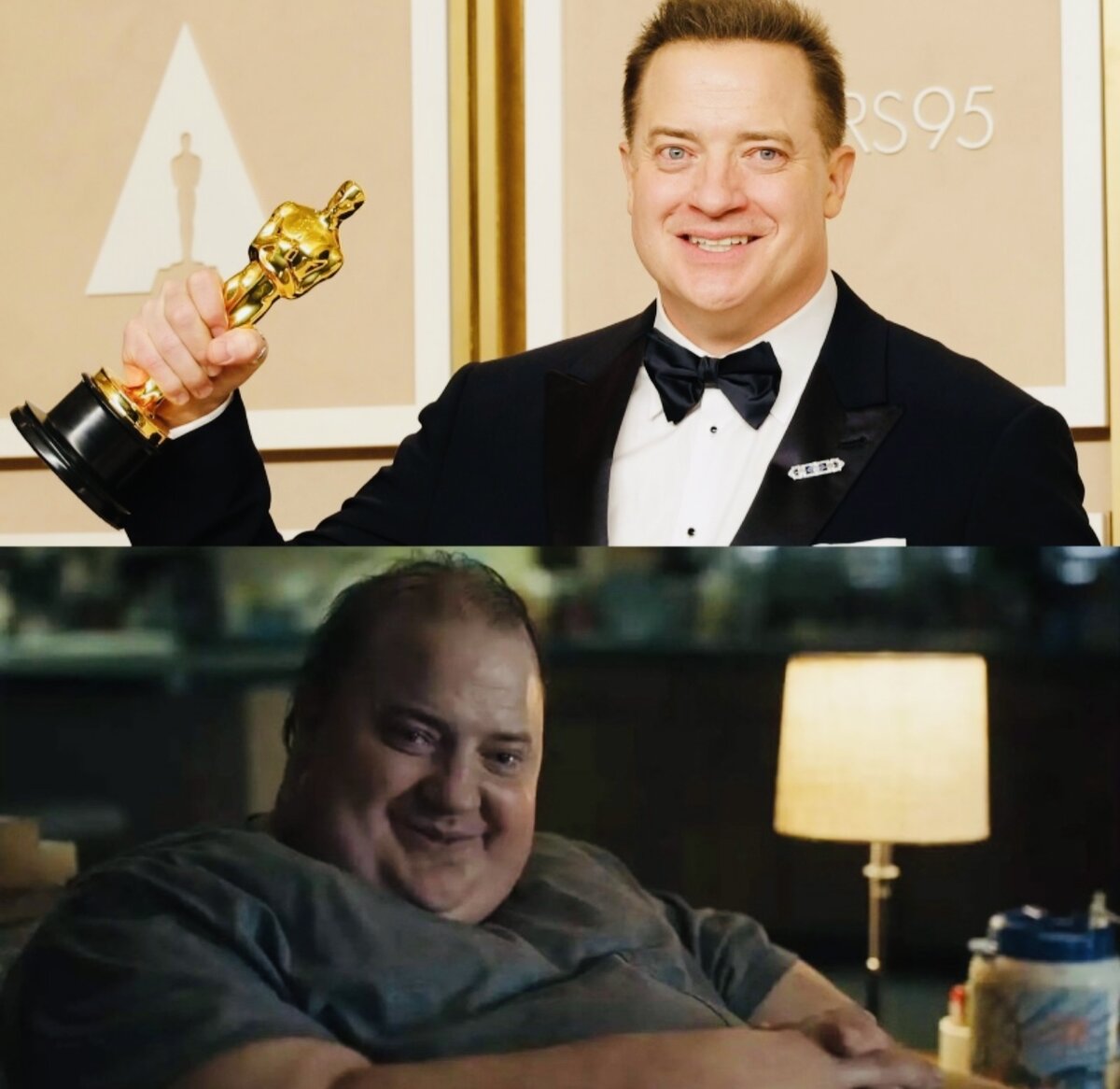 Кадр из фильма и с церемонии "Оскар"