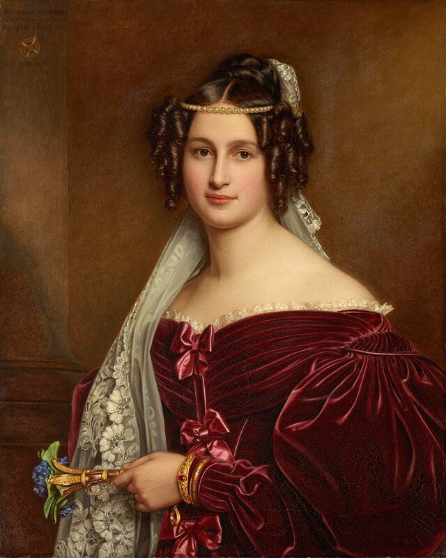Йозеф Карл Штилер. Портрет Кресентии Боерджин (1833). Галерея красавиц, Дворец Нимфенбург, Мюнхен.